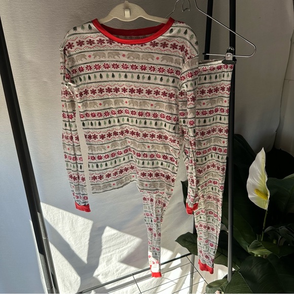 Burts Bees Kids Holiday Christmas Pajama Set / Size Kids 12 - Picture 1 of 6